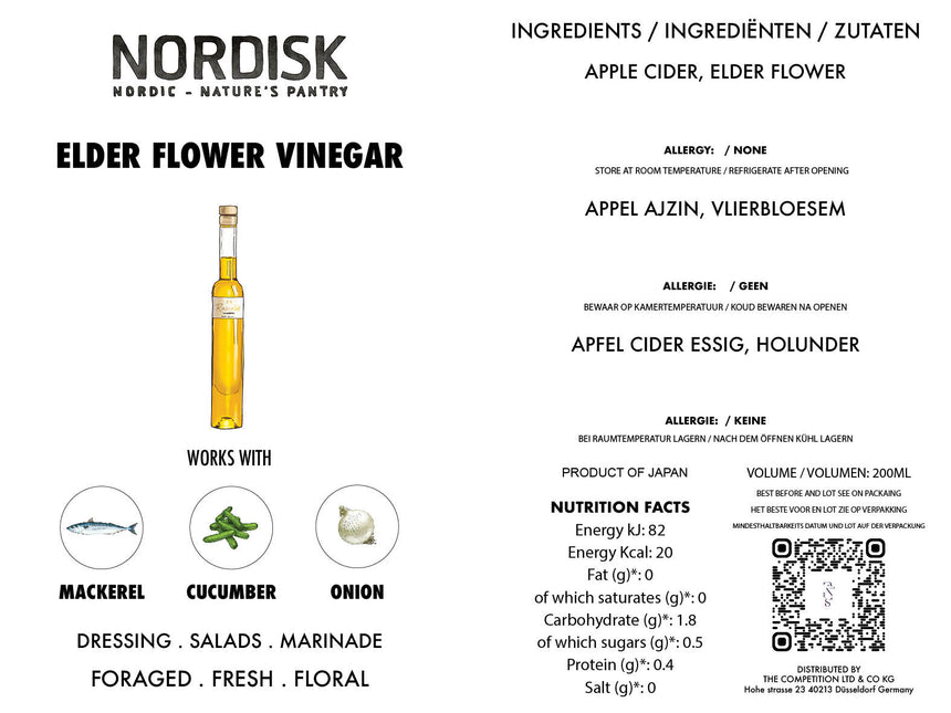 ELDERFLOWER VINEGAR 200 ML - 02033